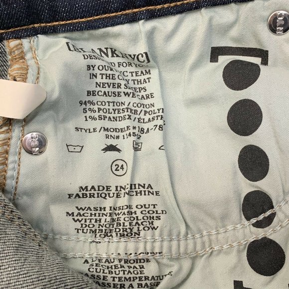 Blank NYC Little Queenie Denim Blue Raw Cutoff Hem Stretch Women Size 24 Pockets - Picture 8 of 9